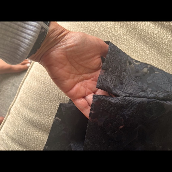 Banana Republic Black sheer guipure see through corp top - Picture 4 of 7